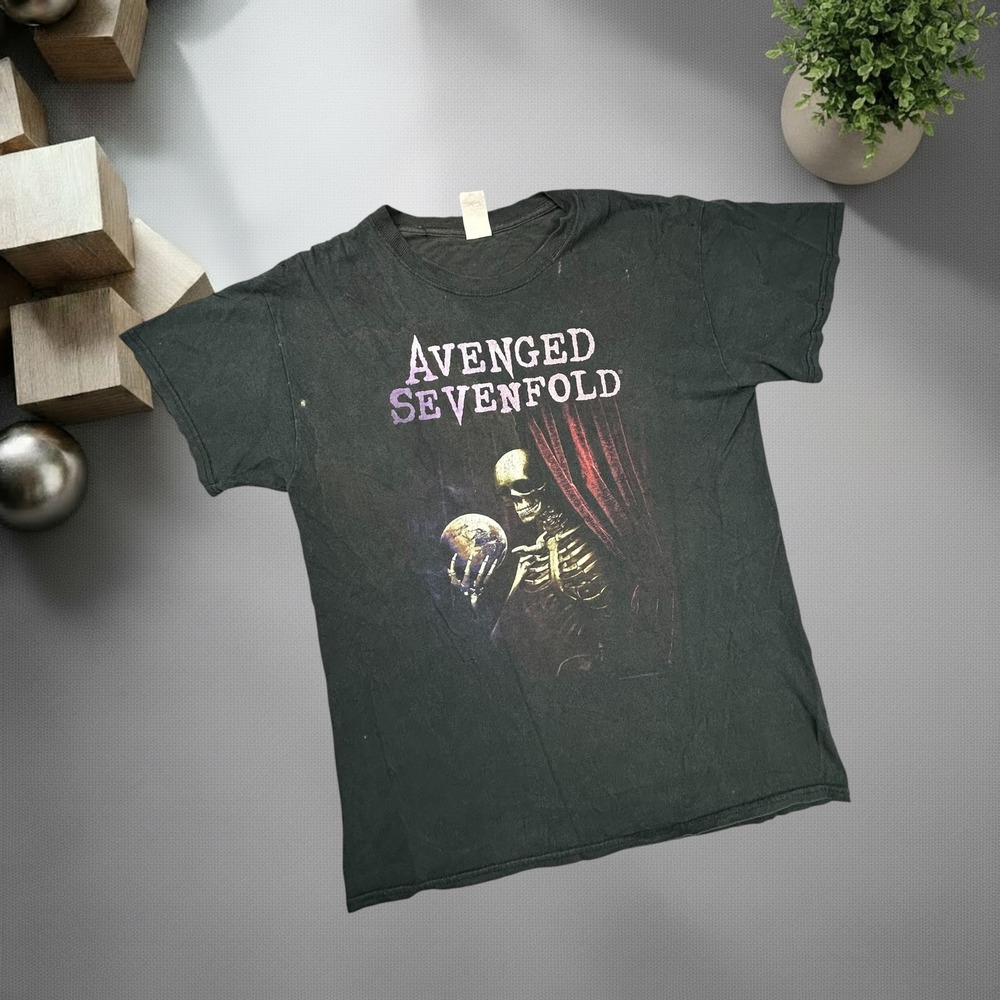 Avenged Sevenfold The Stage World Tour Graphic T-Shirt Black Medium 1720